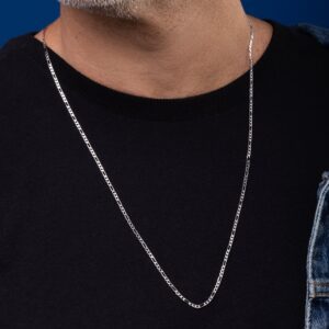 Colar Prata Liso Masculino 70cm