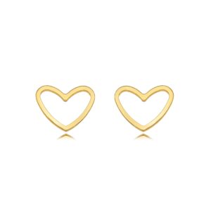 Brinco Coração Dourado – Love Shine