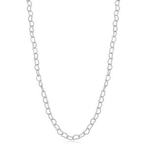 Choker Prateado com Corações