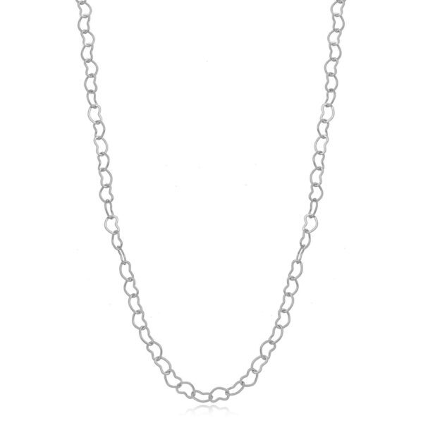 Choker Prateado com Corações