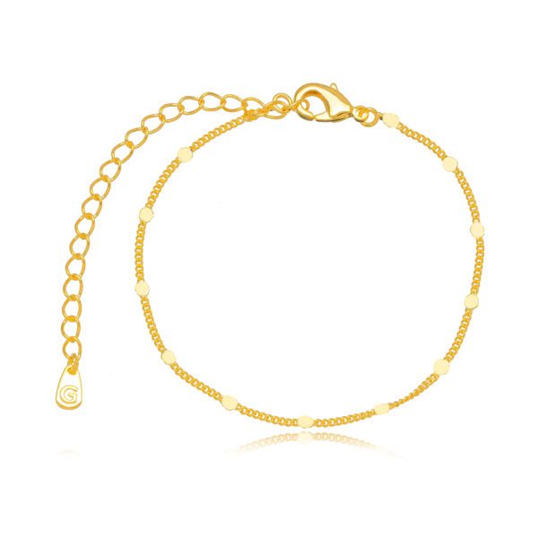 Pulseira Dourada com Discos Elegantes