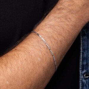 Bracelete Prateado Figaro