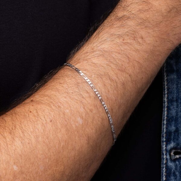 Bracelete Prateado Figaro