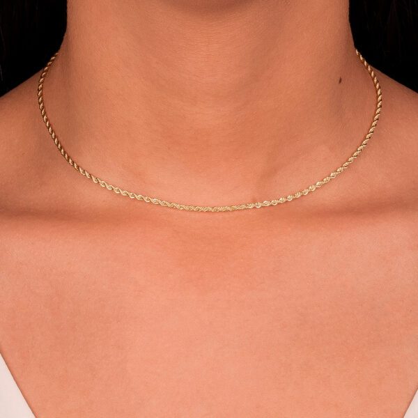 Choker Dourado Trançado 40cm - Imagem 2
