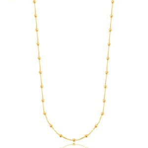 Colar Dourado com Esferas