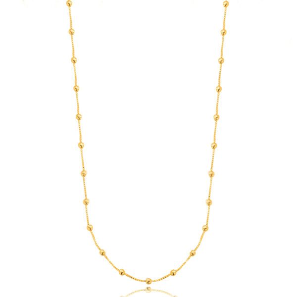 Colar Dourado com Esferas